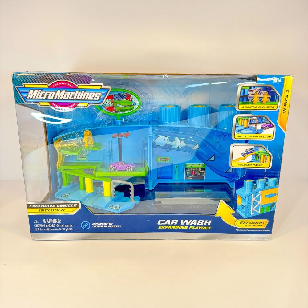 Micro Machines Car Wash Expanding Playset | Hasbro Wicked Cool Toys